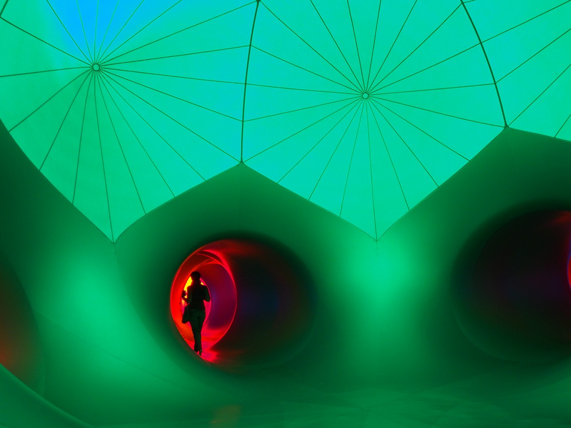 Illustration for article titled These Womb-Like Cathedrals of Color Are Made From Giant Balloons